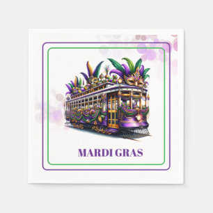 Serviettes en papier Mardi Gras