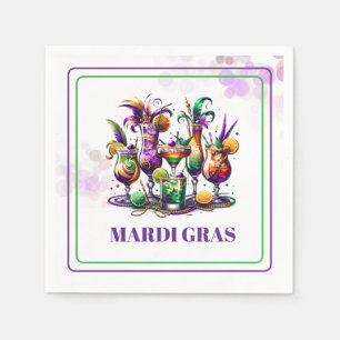 Serviettes en papier Mardi Gras
