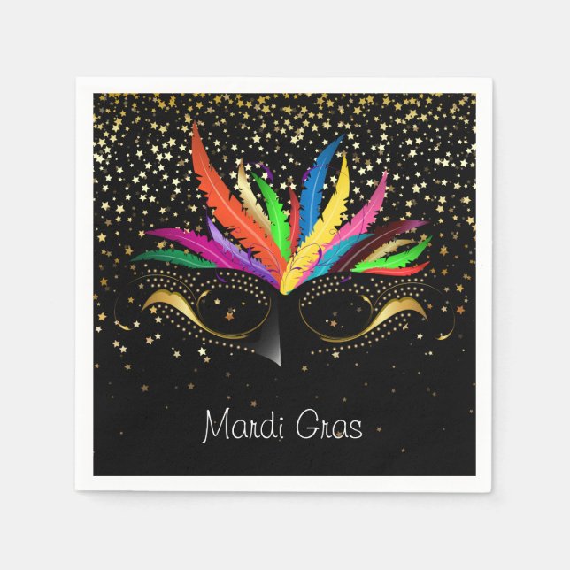 Serviettes en papier Mardi Gras (Devant)