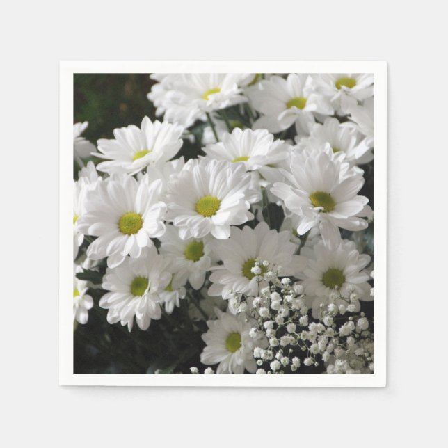 Serviettes En Papier Marguerites (Devant)