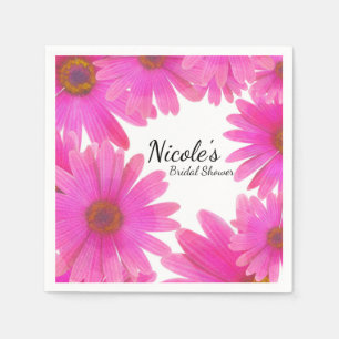 Serviettes En Papier Marguerites roses Fleur de marguerite Élégant Part
