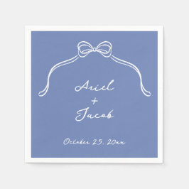 Serviettes en papier Mariage Bow, Cocktail Standar
