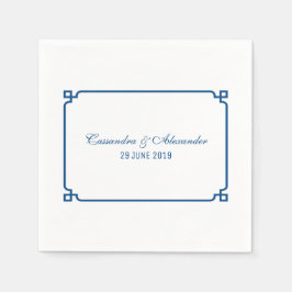 Serviettes En Papier Mariage chic Lapis Blue Deco