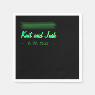 Serviettes En Papier Mariage minimaliste élégant de style de maquette