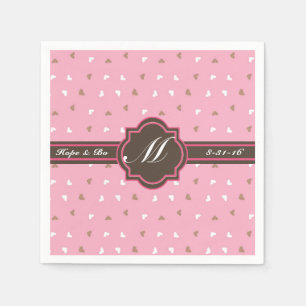 Serviettes En Papier Mariage Monogramme personnalisé