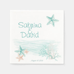 Serviettes En Papier Mariage Ocean Breeze Beach