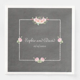 Serviettes En Papier Mariage vintage de calcaire