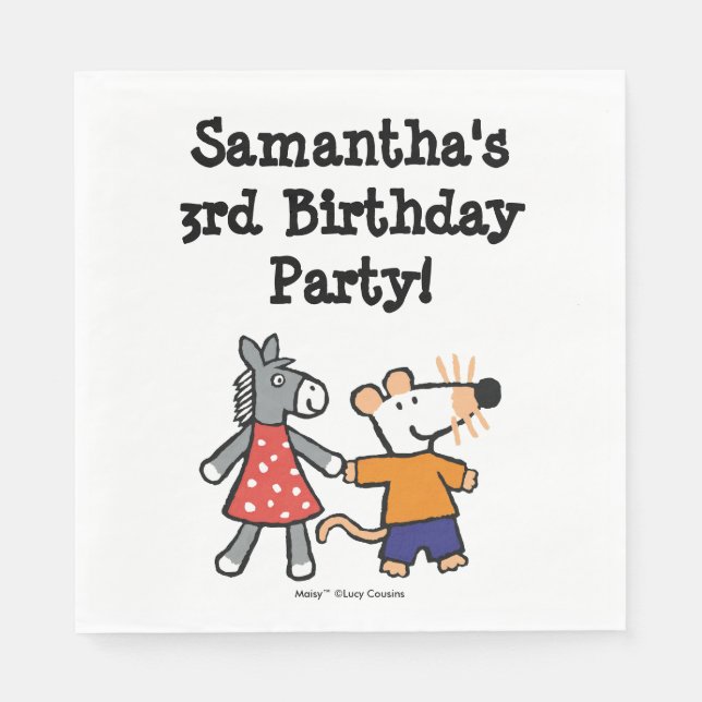 Serviettes En Papier Meilleurs amis Maisy and Dotty Hold Hands (Devant)