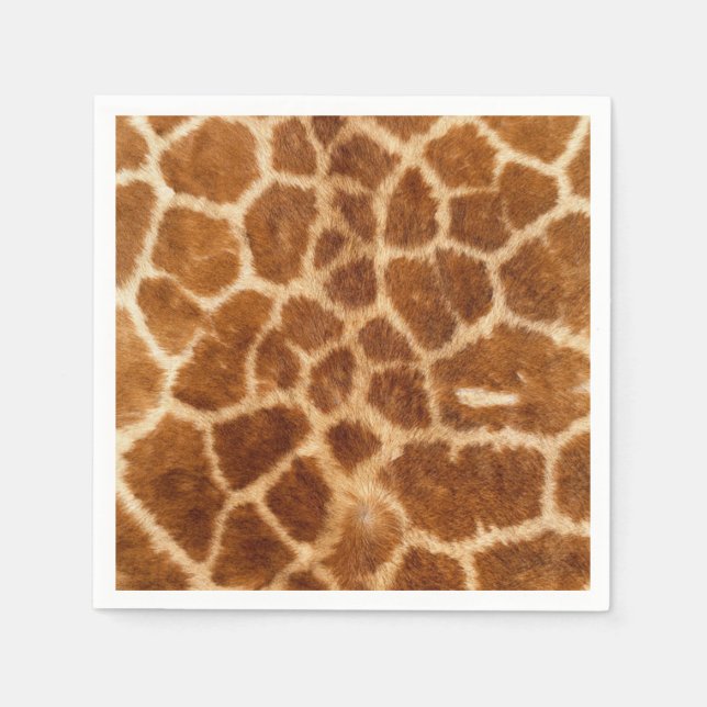 Serviettes En Papier mode rustique africaine safari animal girafe impri (Devant)