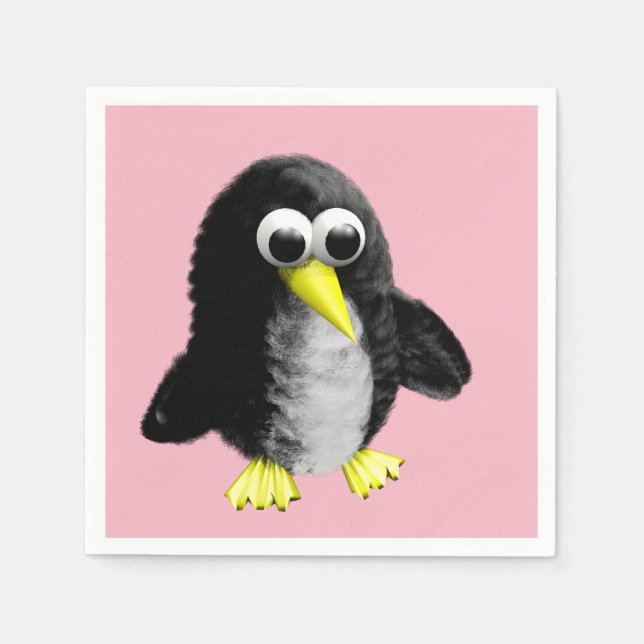 Serviettes En Papier Mon ami le pingouin (Devant)