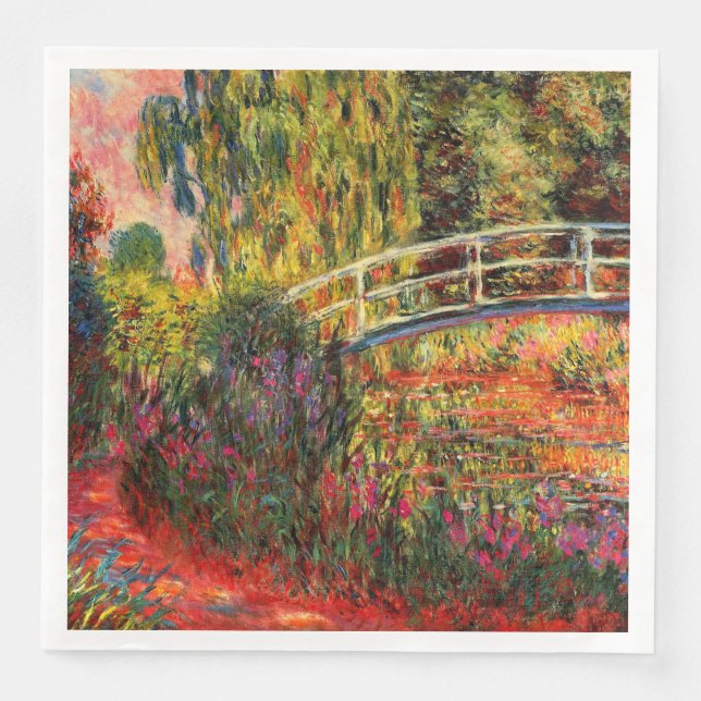 Serviettes En Papier Monet - Etang Lily, Eaux Irises (Devant)