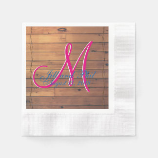 Serviettes En Papier Monogramme 3d de mur de grange