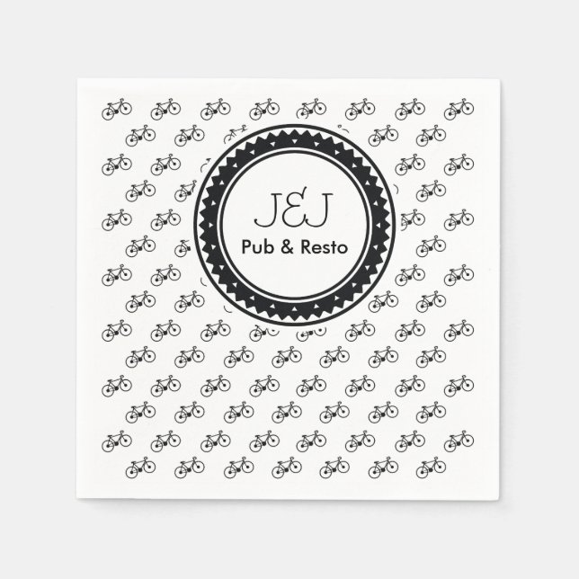 Serviettes En Papier Motif à vélo (Devant)