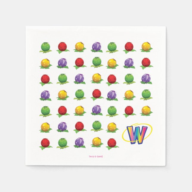 Serviettes En Papier Motif Blue Berry (Devant)