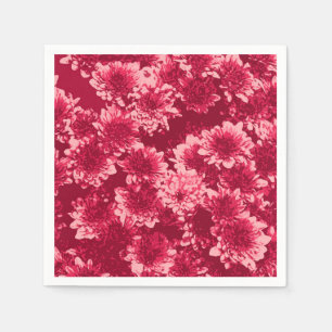 Serviettes En Papier Motif, Bourgogne et rose graphiques modernes de