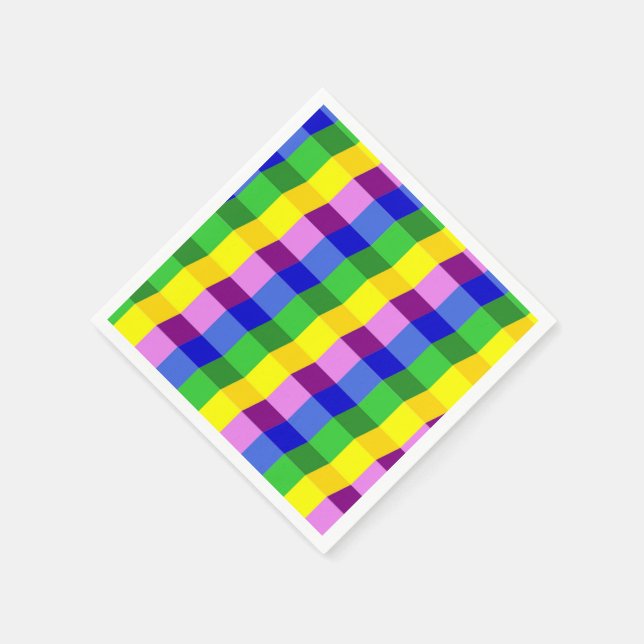 SERVIETTES EN PAPIER MOTIF COLORÉ (Coin)