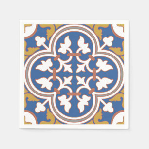 Serviettes En Papier Motif de Carrelage coloré