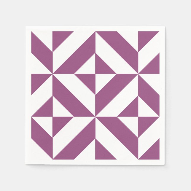 Serviettes En Papier Motif de cube géométrique de raisin chaud (Devant)