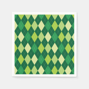 Serviettes En Papier motif de Jacquard vert