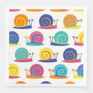 Serviettes En Papier Motif de la fête des escargots