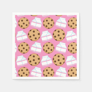 Serviettes En Papier Motif de lait et de biscuits