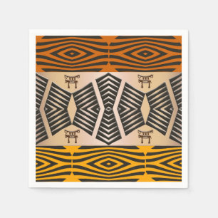 Serviettes En Papier motif tribal africain ethnique