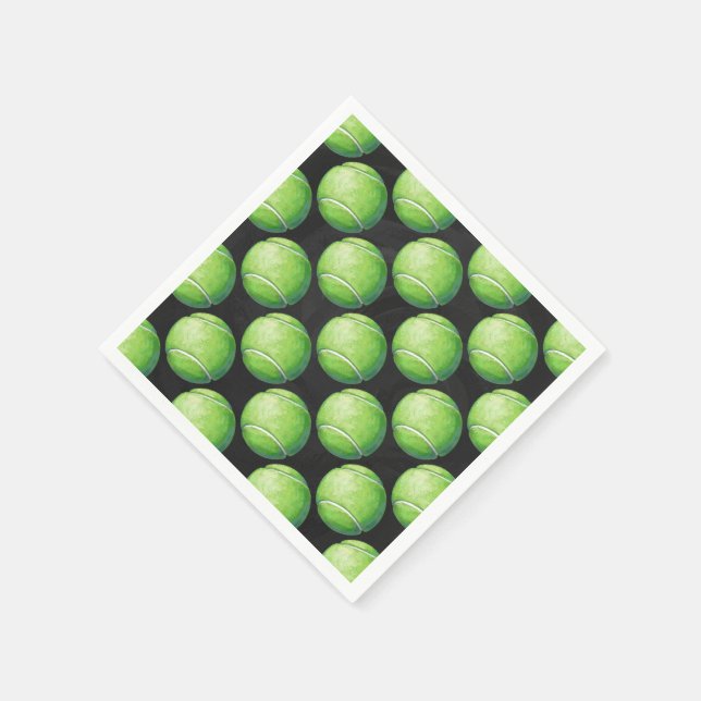 Serviettes En Papier Motifs de balle de tennis (Coin)