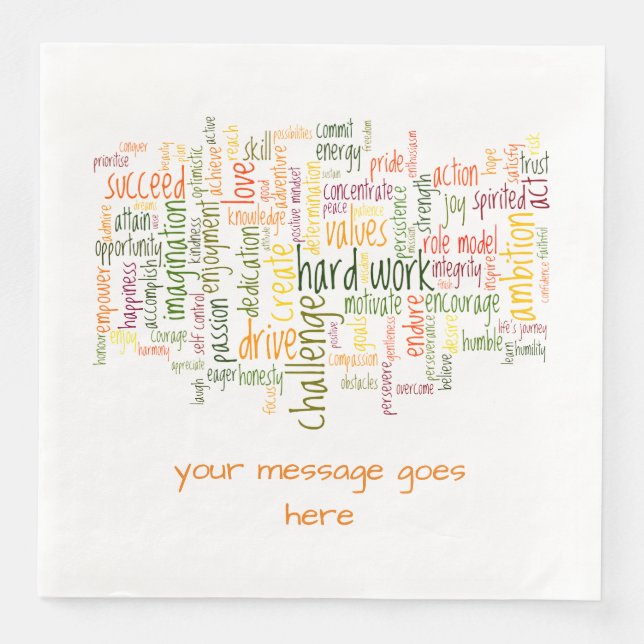 Serviettes En Papier Motivational Confiance Booster - effet placebo (Devant)