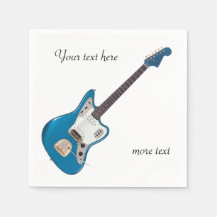 Serviettes En Papier Musicien de bande vintage de guitare