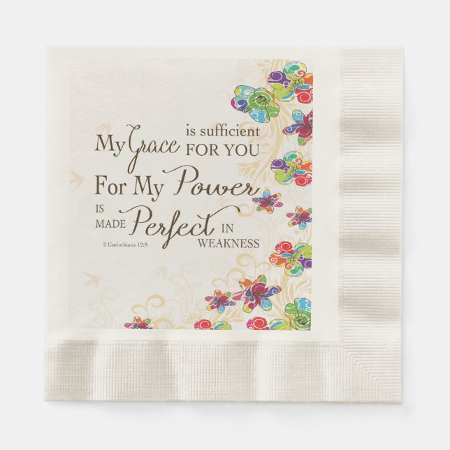 Serviettes En Papier My Grace is Sufficient (Devant)