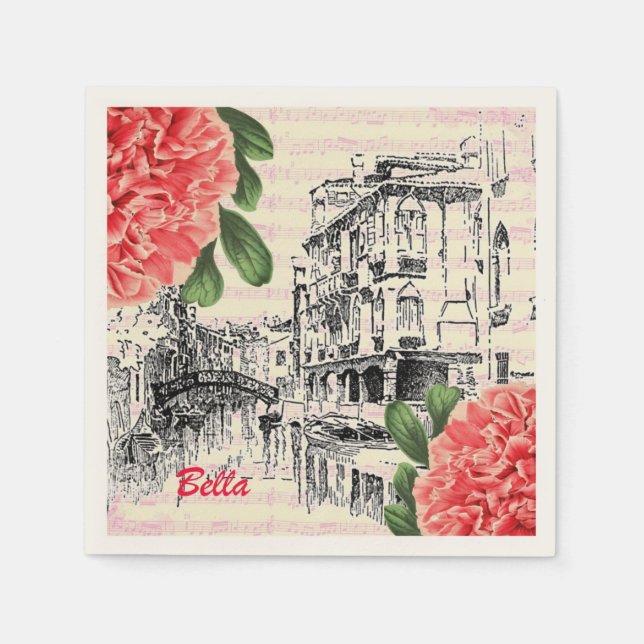 Serviettes En Papier Napkins en papier Bella Italie (Devant)