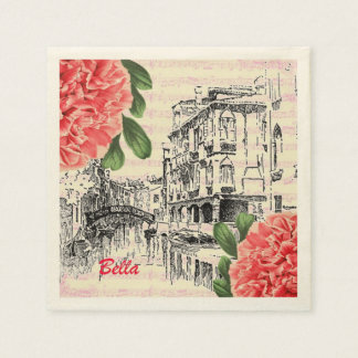 Serviettes En Papier Napkins en papier Bella Italie