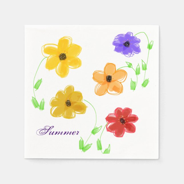Serviettes En Papier Napkins pour la fête d'été (Devant)