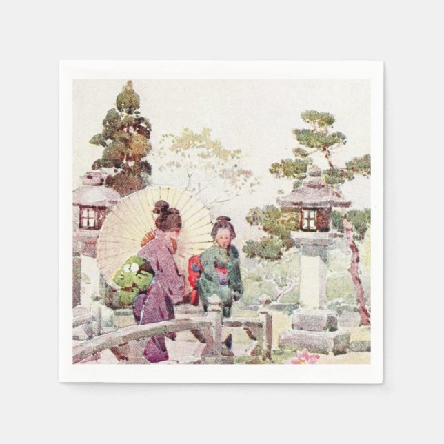 Serviettes En Papier Naples de style japonais (Devant)