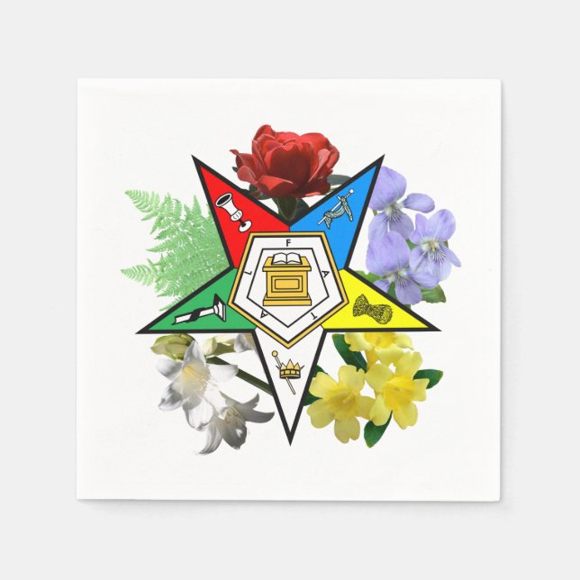 Serviettes En Papier Naples florales de l'Etoile orientale (Devant)