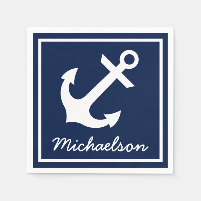 Serviettes En Papier Nautique (Devant)