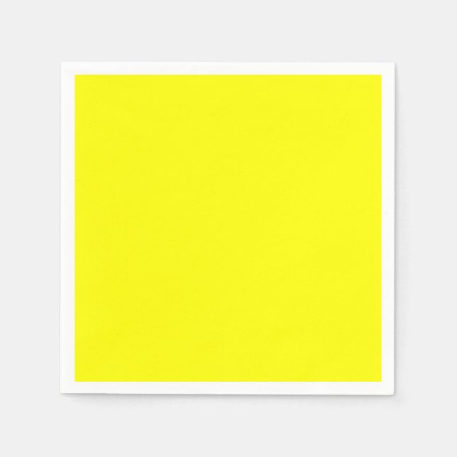 Serviettes En Papier Néon jaune brillant Fluorescent (Devant)