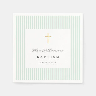 Serviettes en papier neutres pour baptême avec ray