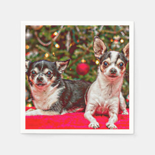 Serviettes En Papier Noël au Chihuahua