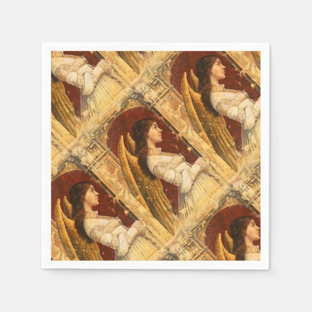 Serviettes En Papier Noël Fresco Angel (Devant)