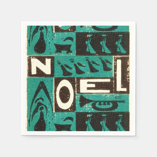 Serviettes En Papier Noel Green (Devant)