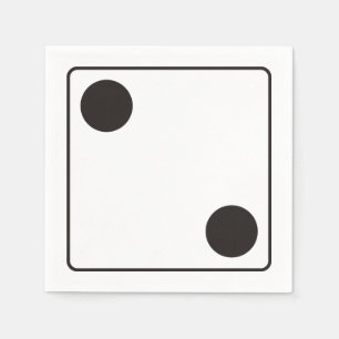 Serviettes En Papier Numéros DICE des pips 2 + votre backgr.