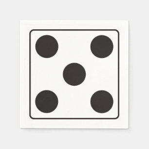 Serviettes En Papier Numéros DICE des pips 5 + votre backgr.
