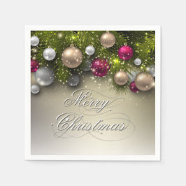 Serviettes En Papier Ornements de Noël - Multi