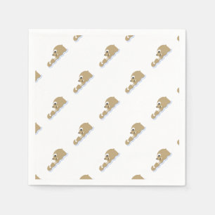 Serviettes En Papier Otter flottante mignonne