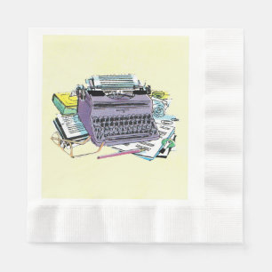 Serviettes En Papier Outils de l’écrivain vintage Tapis de papier