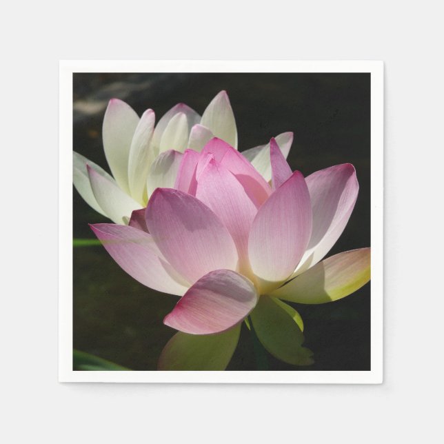 Serviettes En Papier Paire de fleurs de Lotus II (Devant)