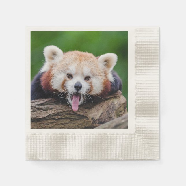 Serviettes En Papier Panda rouge (Devant)