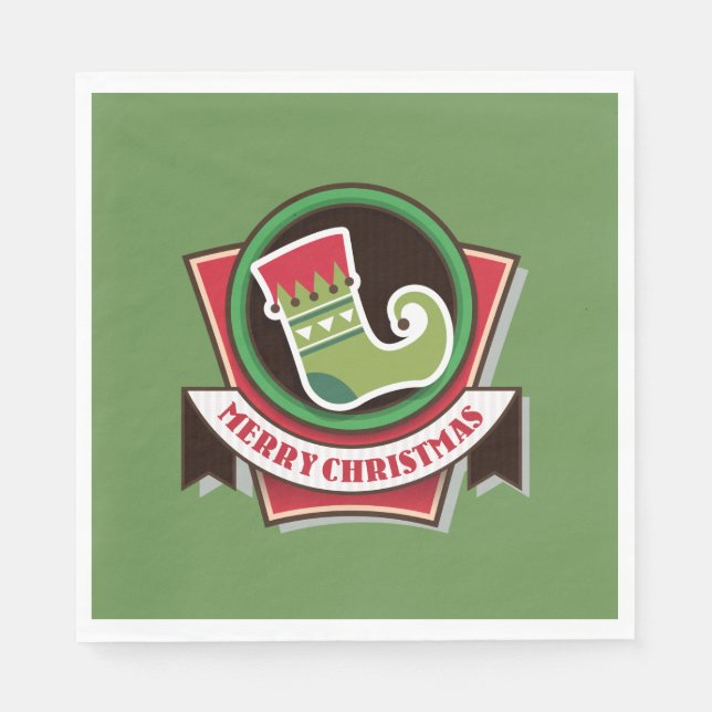 Serviettes En Papier Paniers-repas de Noël Stocker Papier (Devant)