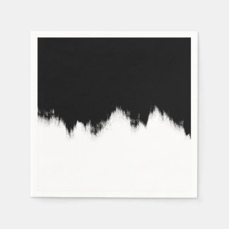 Serviettes En Papier Papier Abstrait Noir Et Blanc